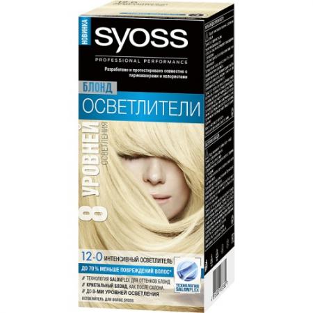 

Syoss Oleo Intense Краска для волос 12-0 Платиновый блонд экстра 122,5 мл 10 г