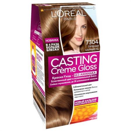 

LOREAL CASTING CREME GLOSS Крем-Краска для волос тон 7.304 прянная карамель
