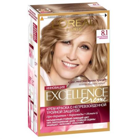 

LOREAL EXCELLENCE Краска для волос тон 8.1 светло-русый пепельный