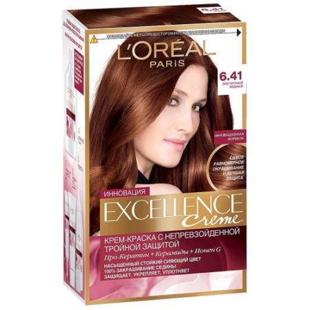 

LOREAL EXCELLENCE краска для волос тон 6.41 медный тёмно-русый