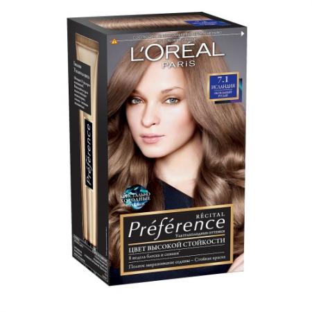 

LOREAL PREFERENCE Краска для волос тон 7.1 исландия