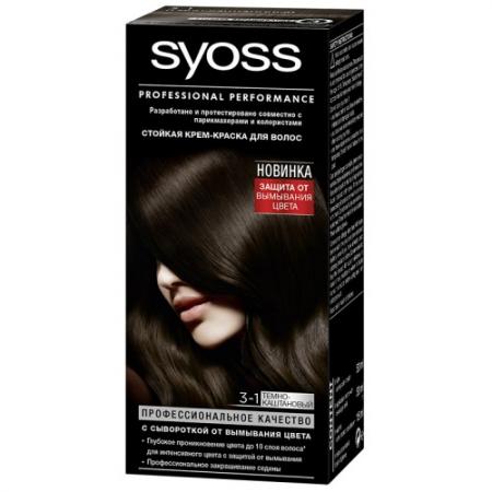 

Syoss Color Краска для волос 3-1 Темно-каштановый