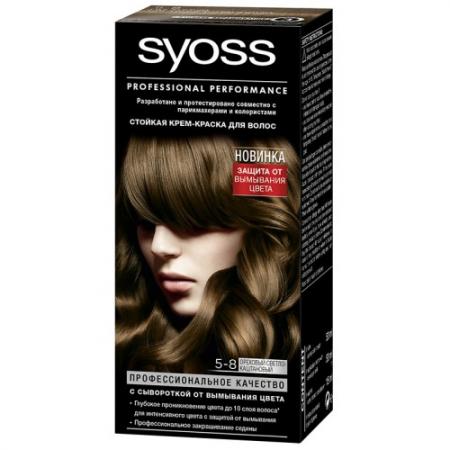 

Syoss Color Краска для волос 5-8 Ореховый светло-каштановый