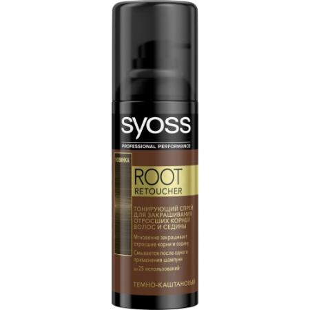 

Syoss Root Retoucher Тонирующий спрей для закрашивания отросших корней и седины Темно-каштановый