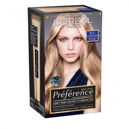 

LOREAL PREFERENCE Краска для волос тон 8.1 копенгаген