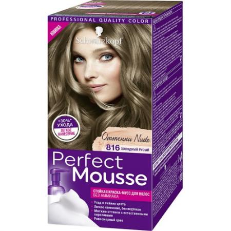 

PERFECT MOUSSE Краска для волос 816 Холодный Русый 92,5 мл