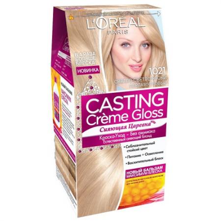 

LOREAL CASTING CREME GLOSS Крем-краска для волос тон 1021 светло-светло русый перламутровый