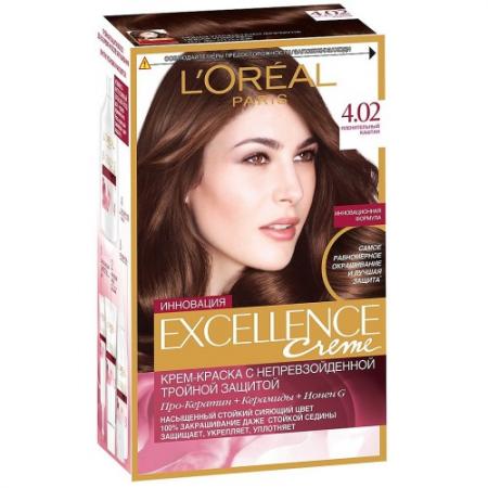 

LOREAL EXCELLENCE Краска для волос тон 4.02 Пленительный каштан