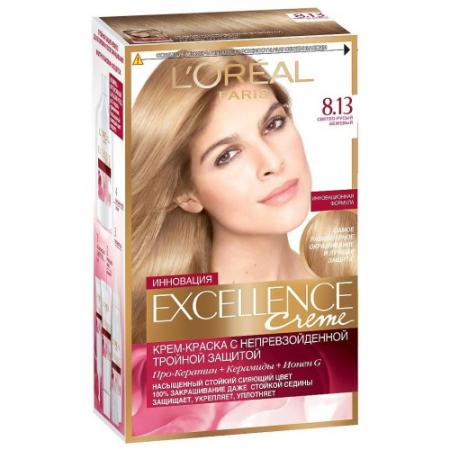 

LOREAL EXCELLENCE Краска для волос тон 8.13 светло-русый бежевый