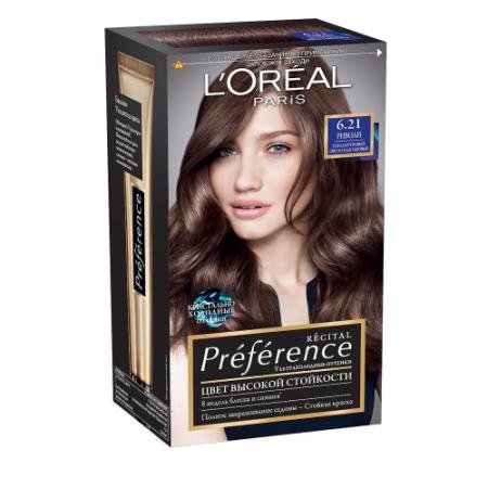 

LOREAL PREFERENCE Краска для волос тон 6.21 Перламутровый светло-каштановый