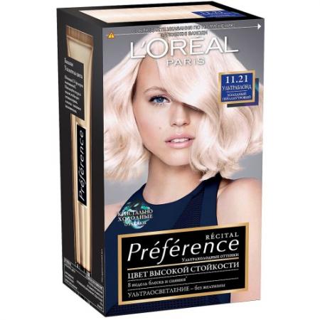 

LOREAL PREFERENCE Краска для волос тон 11.21 ультраблонд перламутровый