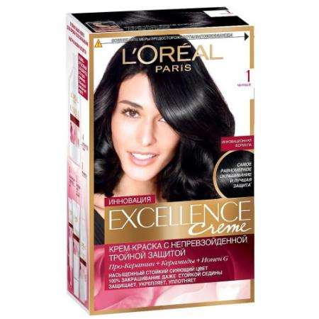 

LOREAL EXCELLENCE краска для волос тон 1 черный