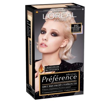 

LOREAL PREFERANCE Краска для волос 102 сверкающие переливы