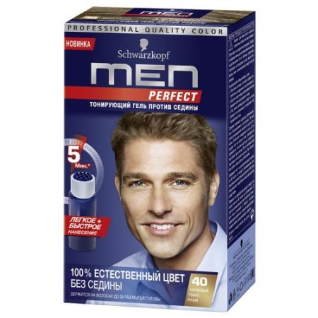 

MEN PERFECT 40 Тонирующий гель для мужчин Темно-русый 40 80мл