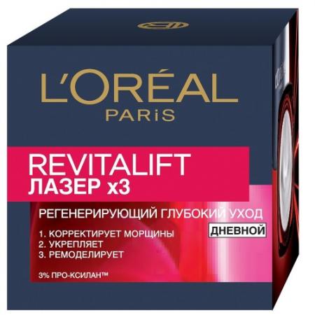 

LOREAL DERMO-EXPERTISE REVITALIFT Лазер 3 крем дневной для лица регенерирующий 50мл