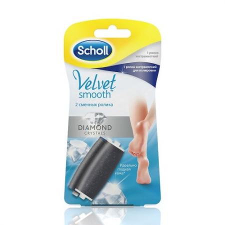 

Scholl Diamond Crystals Сменные роликовые насадки 1 экстражесткий ролик 1 экстрамягкий (для электрич