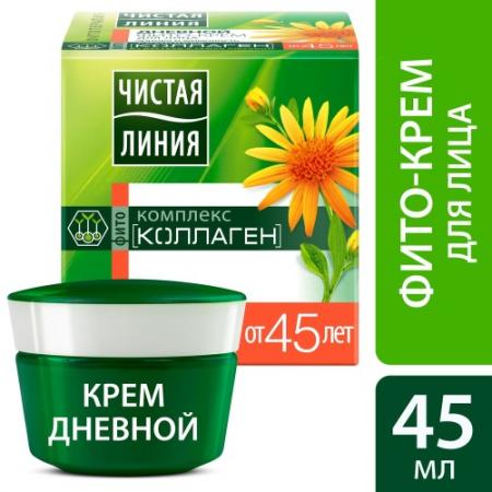 

ЧИСТАЯ ЛИНИЯ Фито-крем для лица дневной Арника и жимолость от 45лет 45мл
