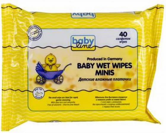 

BABYLINE Влажные платочки детские 40шт