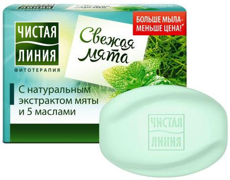 

ЧИСТАЯ ЛИНИЯ Косметическое мыло Мята 90гр