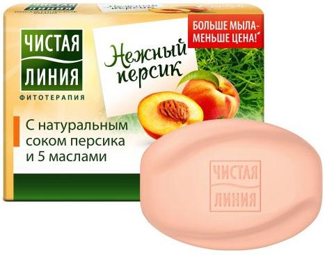 

ЧИСТАЯ ЛИНИЯ Косметическое мыло Персик 90гр