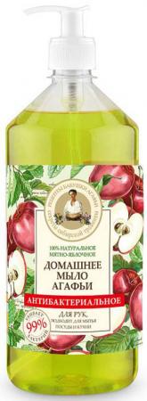

РЕЦЕПТЫ БАБУШКИ АГАФЬИ мыло Агафьи домашнее 100% натур. "мятно-яблочное" антибактериальное 1000 мл
