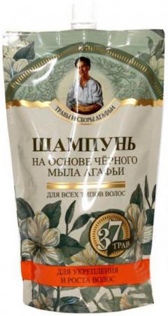 

ТРАВЫ И СБОРЫ АГАФЬИ Шампунь для волос на основе черного мыла 500мл Дойпак