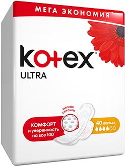 

Kotex Прокладки гигиенические Ультра Нормал 40шт