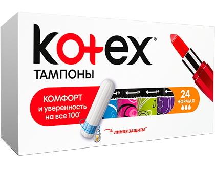 

Kotex Тампоны Нормал 24шт