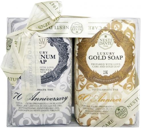 

Мыло твердое Nesti Dante Anniversary Platinum & Gold / Юбилейное платиновое + Юбилейное золотое 250