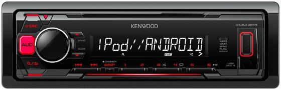 

Автомагнитола Kenwood KMM-203 USB MP3 FM 1DIN 4х50Вт черный