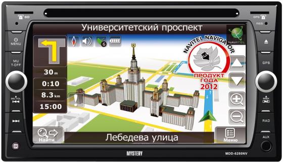 

Автомагнитола Mystery MDD-6280NV 6.2" USB MP3 CD DVD FM SD 2DIN 4x50Вт пульт ДУ черный