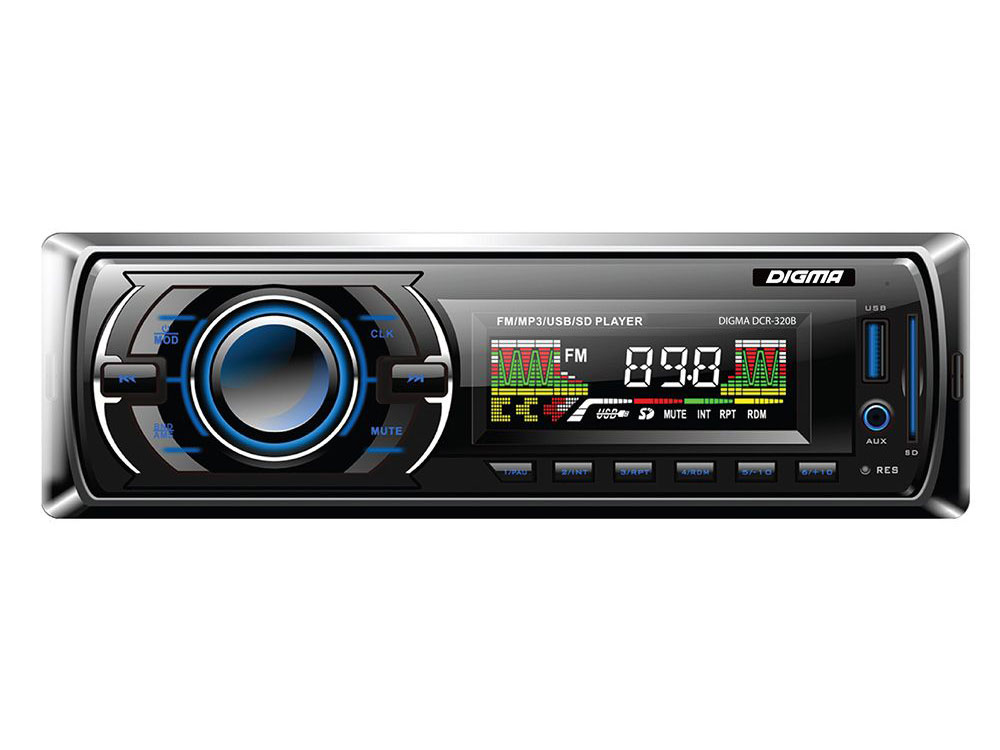 

Автомагнитола Digma DCR-320B USB MP3 FM 1DIN 4x45Вт черный