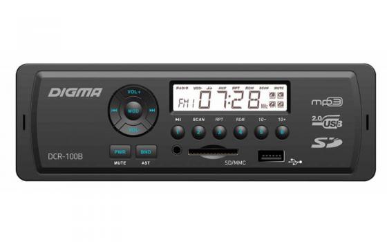 

Автомагнитола Digma DCR-100B24 USB MP3 FM 1DIN 4x45Вт черный