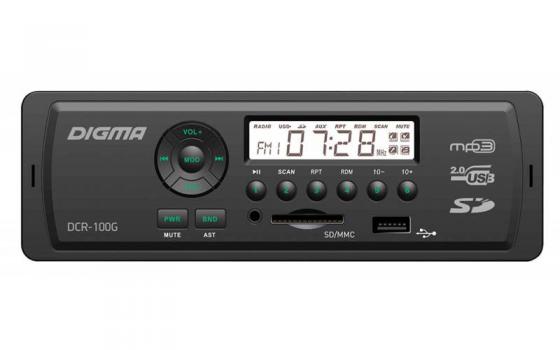 

Автомагнитола Digma DCR-100G24 USB MP3 FM 1DIN 4x45Вт черный