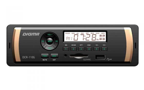 

Автомагнитола Digma DCR-110G24 USB MP3 FM 1DIN 4x45Вт черный