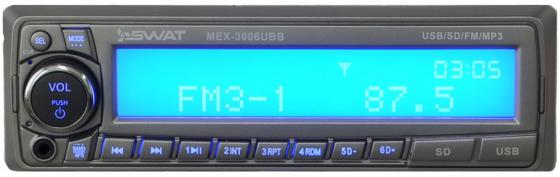 

Автомагнитола Swat MEX-3006UBB 1DIN 4x50Вт