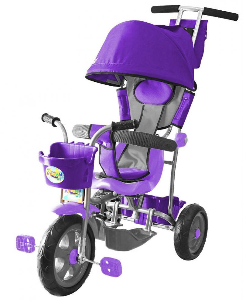 

Велосипед трехколёсный R-Toys Galaxy Лучик с капюшоном фиолетовый 5598/Л001