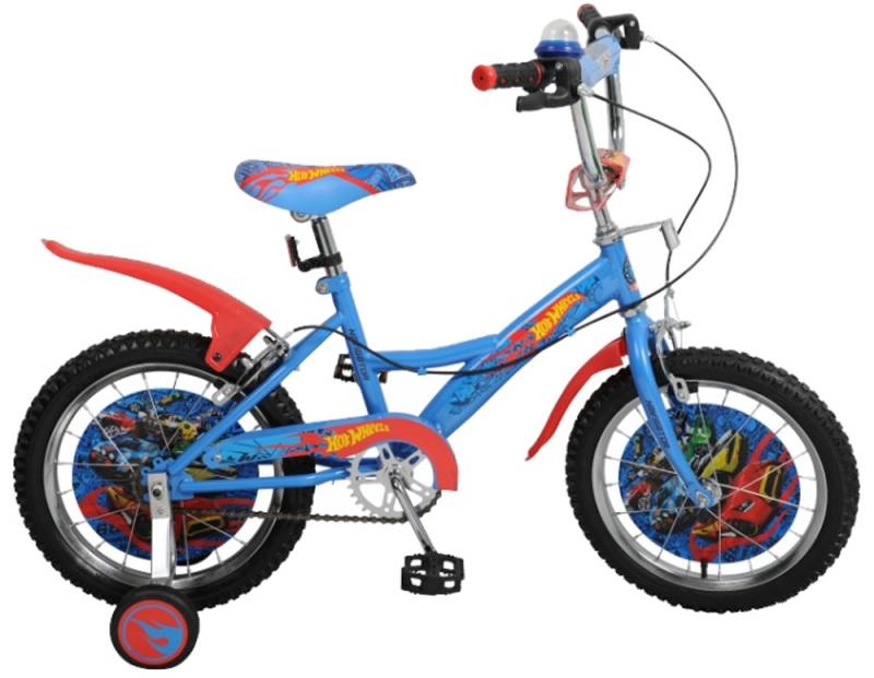 

Велосипед двухколёсный Навигатор 16" Hot Wheels,KITE-тип,страх.кол.с декор вставкой ВН16111