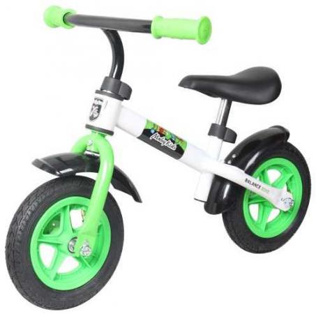 

Беговел двухколёсный Moby Kids KidRun 10 10" бело-зеленый 641166