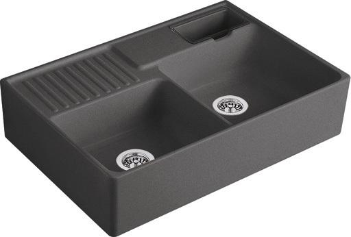 

Мойка Villeroy & Boch Double-bowl sink 895 x 220 x 630 mm i4 Graphite Ceramicplus 632392i4