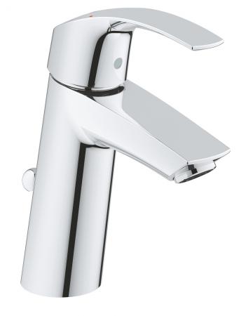 

Смеситель для раковины GROHE EUROSMART 23322001 хром однорычажный 169х110мм