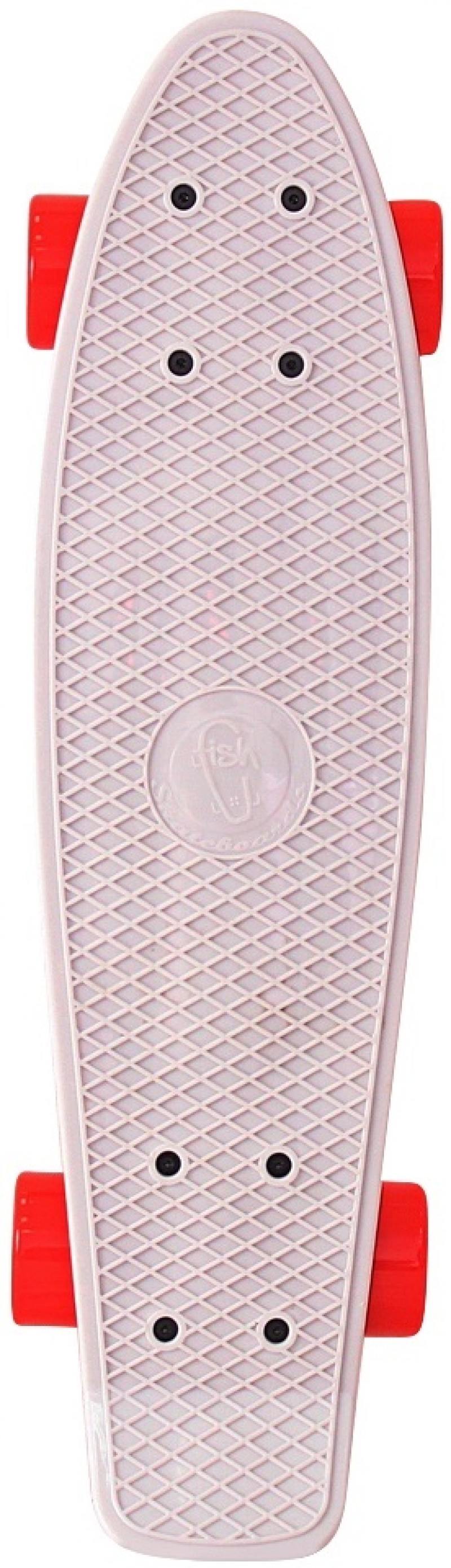 

Скейтборд Y-SCOO Fishskateboard 22" RT винил 56,6х15 с сумкой GREY/red 401-G