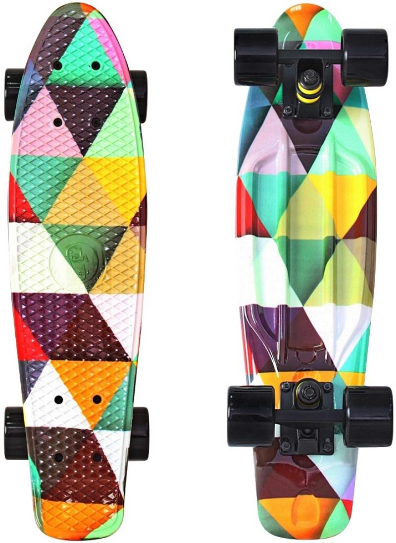 

Скейтборд Y-SCOO Fishskateboard Print 22" RT винил 56,6х15 с сумкой Triddent 401G-T