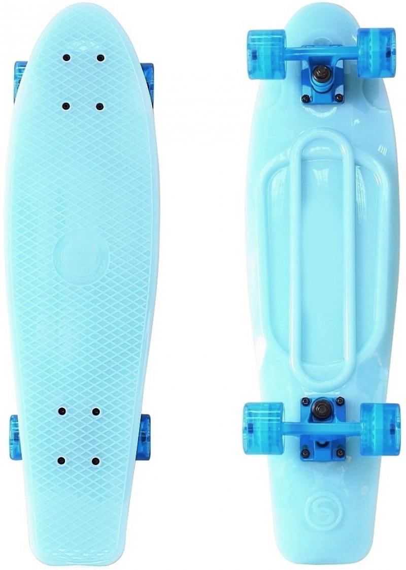 

Скейтборд Y-SCOO Big Fishskateboard GLOW 27" RT винил 68,6х19 с сумкой BLUE/blue 402E-B