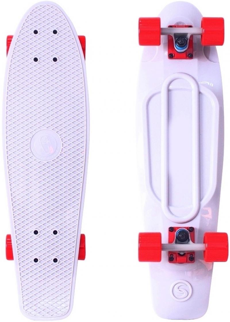 

Скейтборд Y-SCOO Big Fishskateboard 27" RT винил 68,6х19 с сумкой WHITE/red 402-W