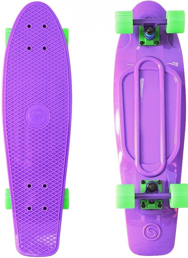 

Скейтборд Y-SCOO Big Fishskateboard 27" RT винил 68,6х19 с сумкой PURPLE/green 402-Pr