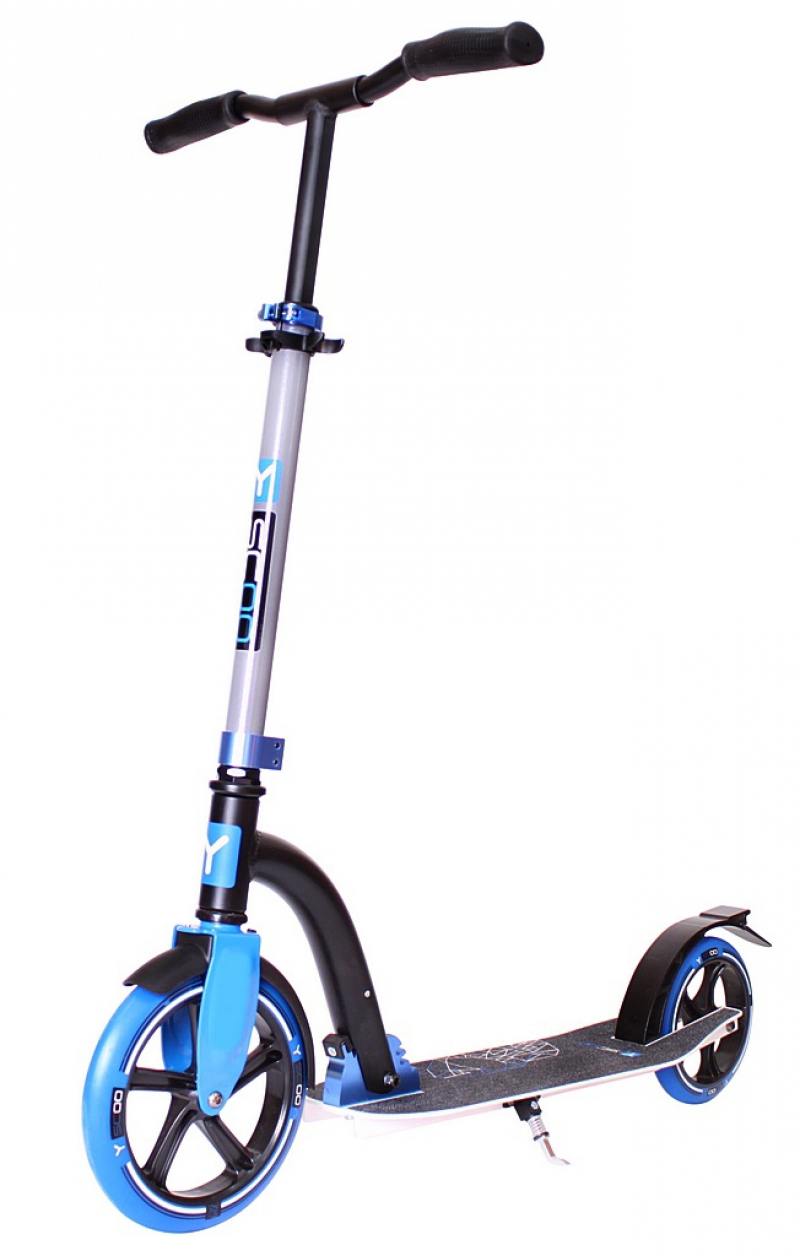 

Самокат двухколёсный Y-SCOO Slicker Family 230 design Skull blue