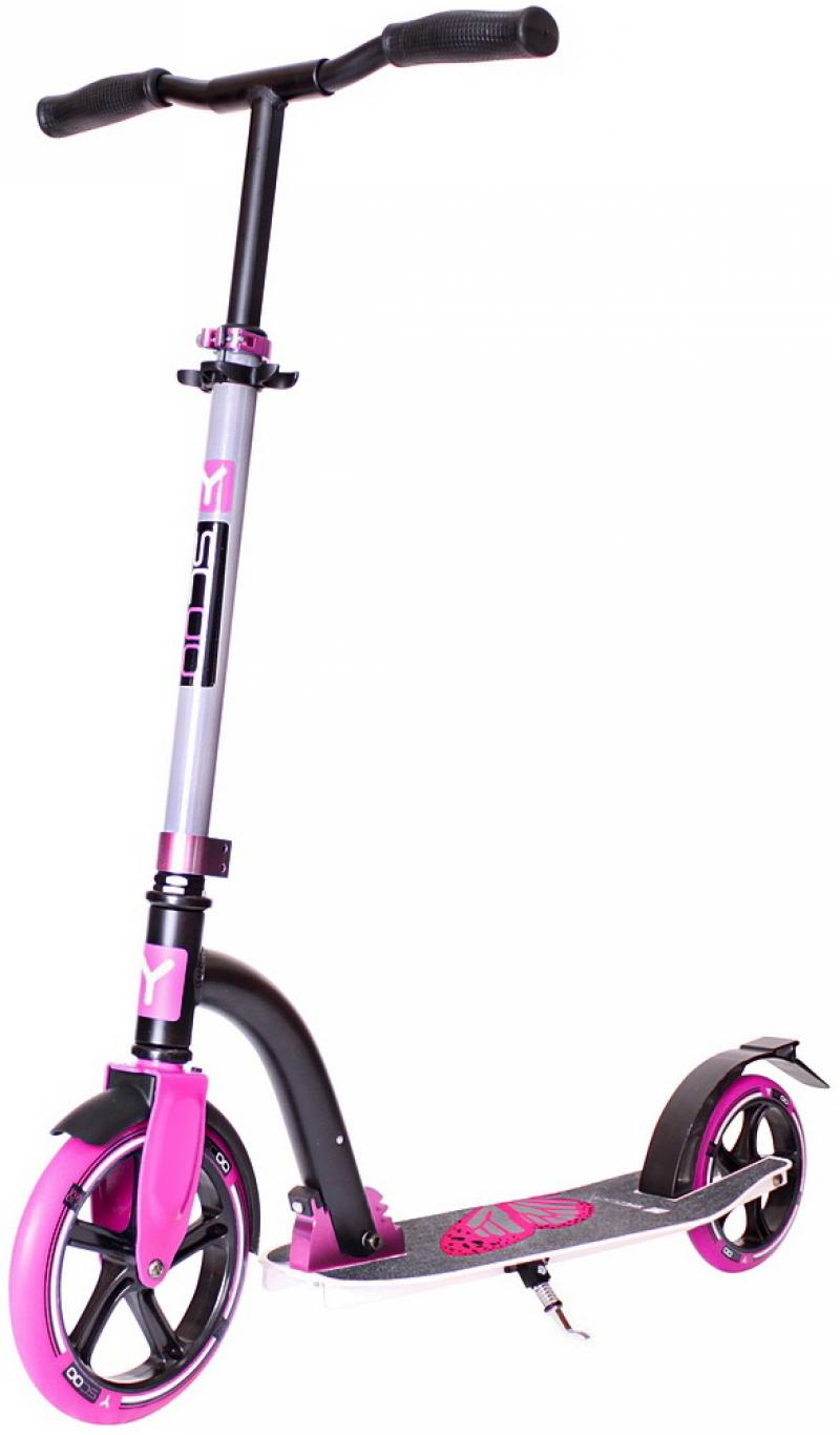 

Самокат двухколёсный Y-SCOO RT 230 Slicker Family design Butterfly розовый