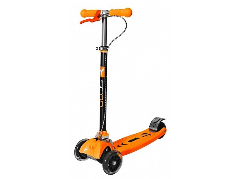 

Самокат трехколёсный Y-SCOO Maxi City RT Shine Gagarin с ручным тормозом оранжевый 4971