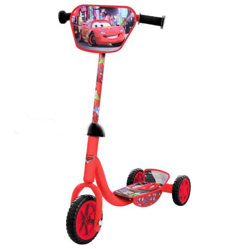 

Самокат трехколёсный 1TOY Тачки красный 8887856584241